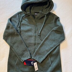 Reebok Olive Green Zip-Up Hoodie